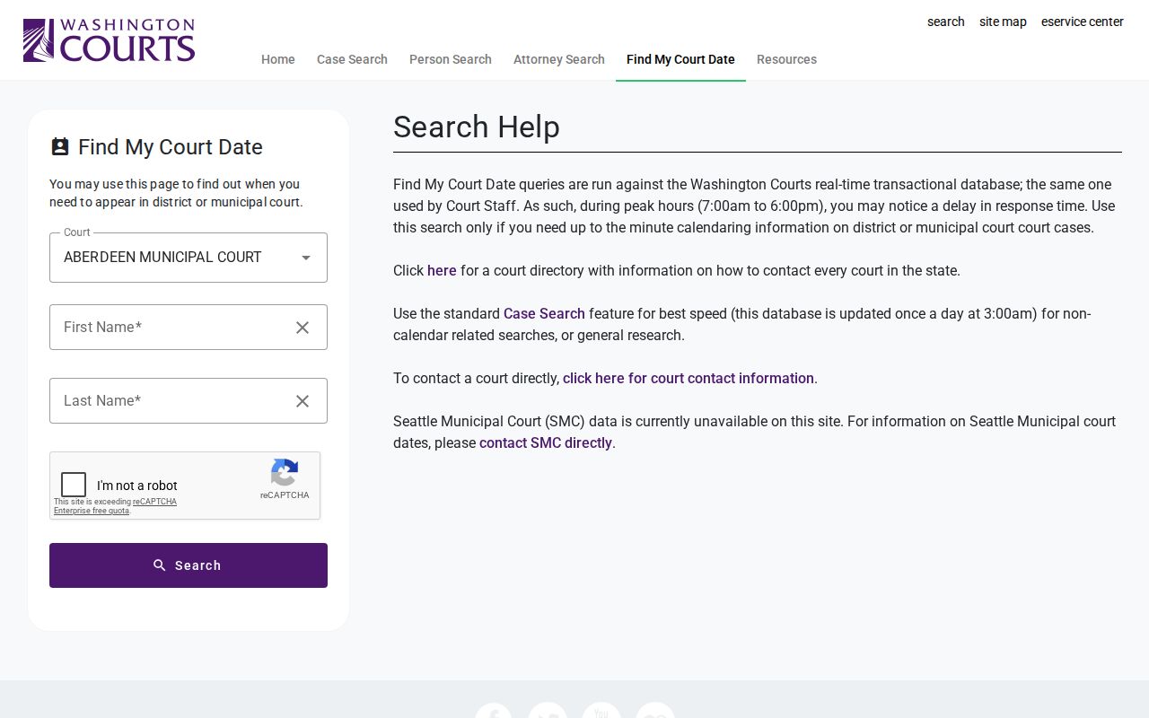 Jefferson County court date search fields