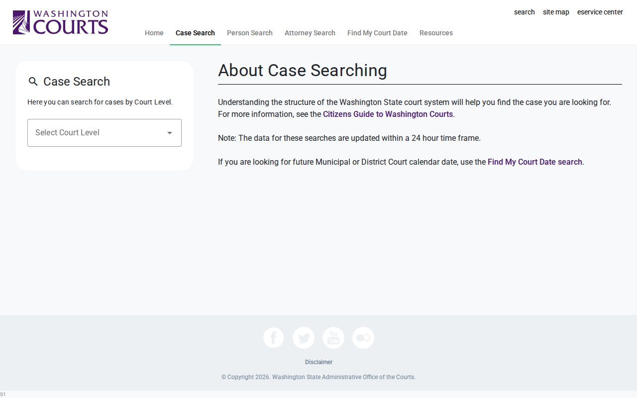 Jefferson County case search court-level fields