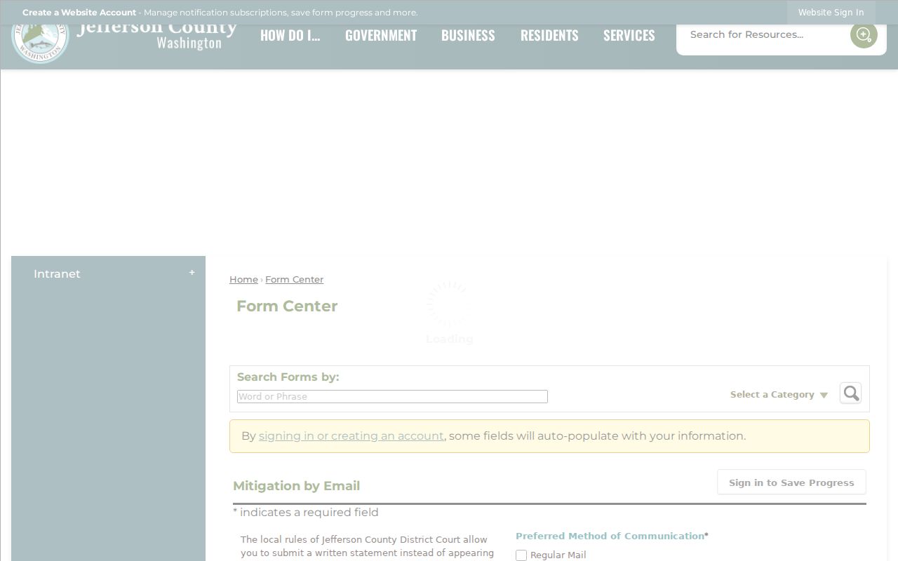 Jefferson County traffic court records mitigation by email form