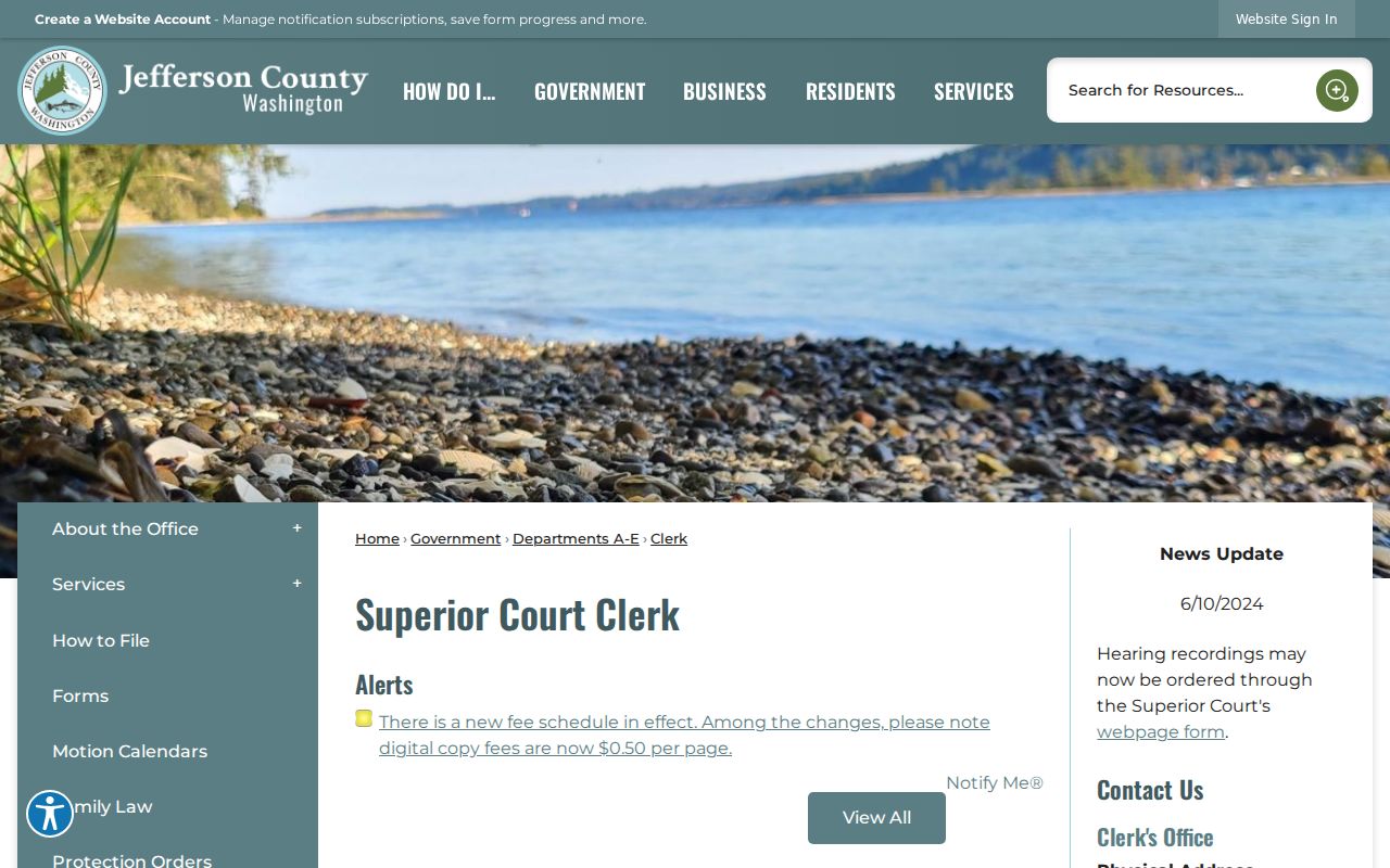 Jefferson County Clerk court records and filing information